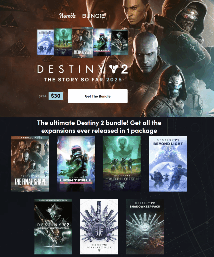 Destiny 2 all Expansions